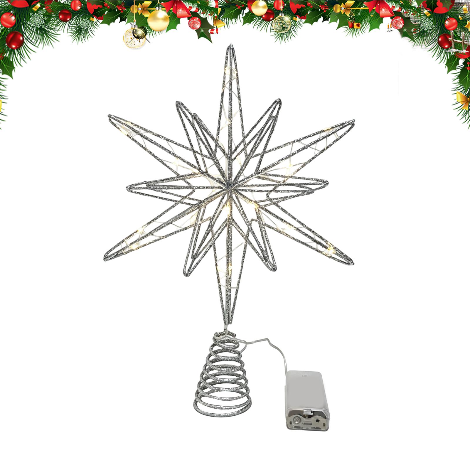 Star Tree Topper - スターツリートッパー ライト付きクリスマスホームツリートップデコレーション 家主、賃貸人、居住者向けのクリスマスツリートップデコレーション