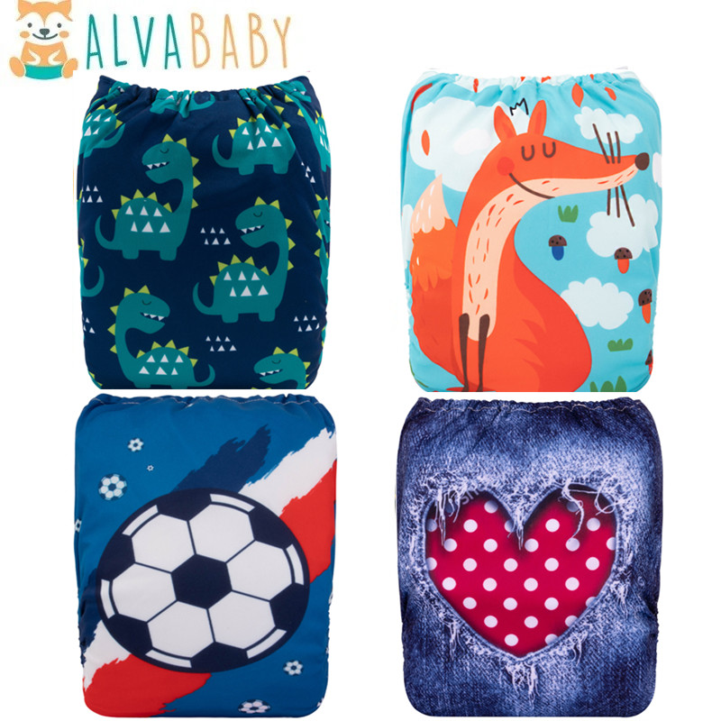 Pampers Diaper Premium Care - Alvababy-マイクロファイバーインサート付きベビーおむつ,再利用可能,環境に優しいポリエステル布,選択可能,1個
