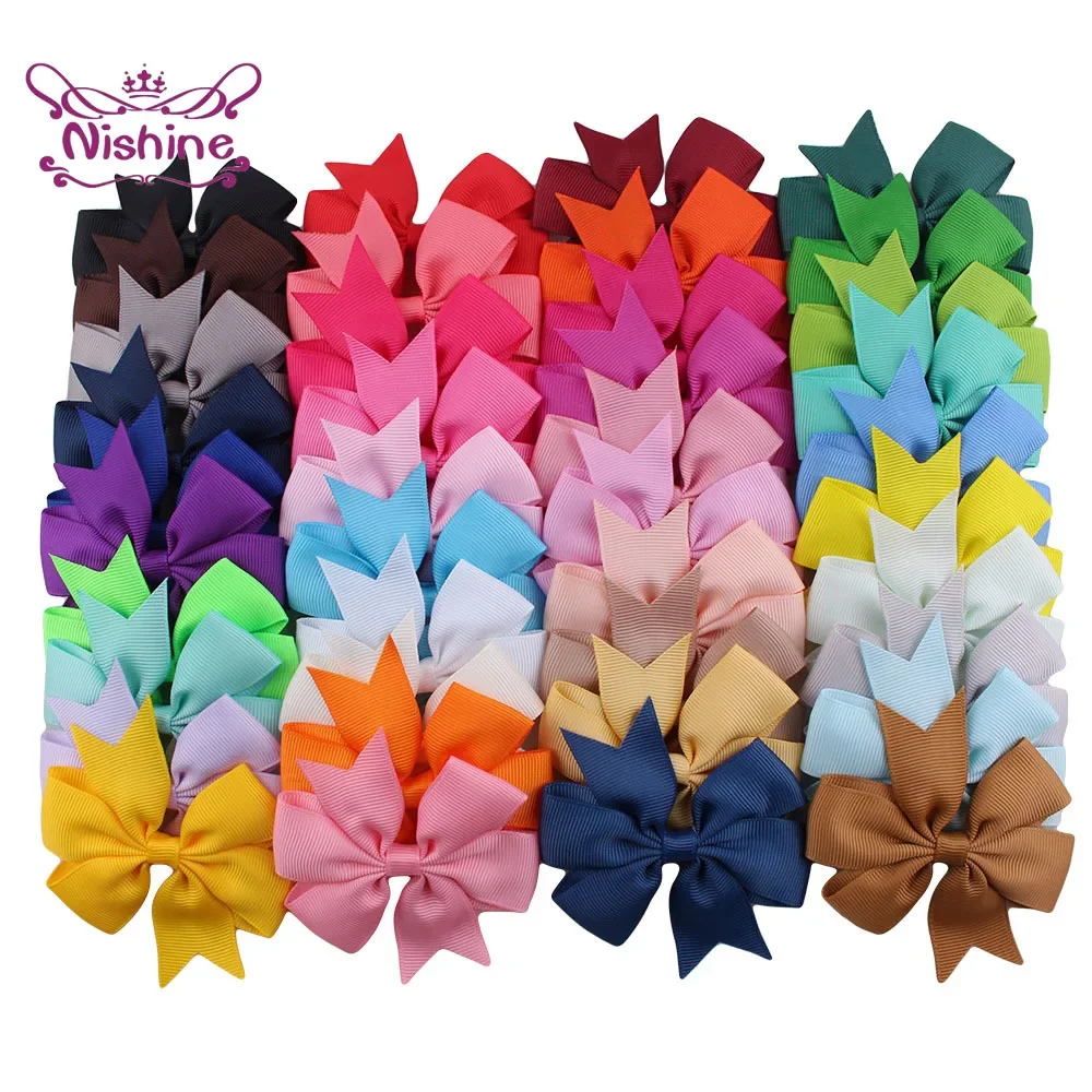 Ribbon Bow Gift - 女の子用クリップ付きグログランリボン,ヘアアクセサリー,子供用フォトアクセサリー,ギフト,20ピース/ロット