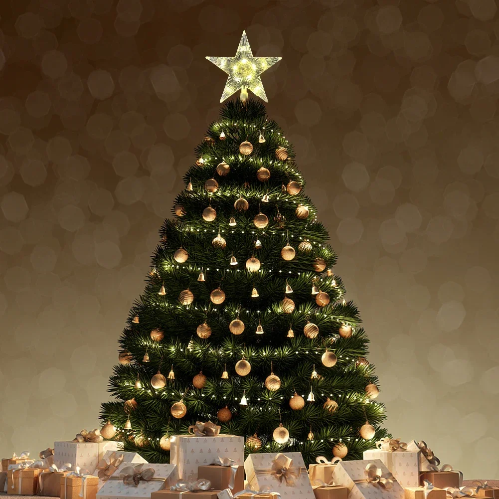 LEDクリスマスツリー装飾トッパー、バッテリー付きスターライ - Star Tree Topper のレビューと価格