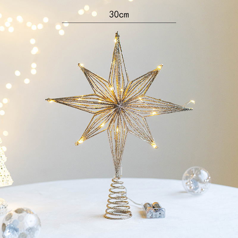 30cm LED スター クリスマスツリー トップピース ス - Star Tree Topper のレビューと価格