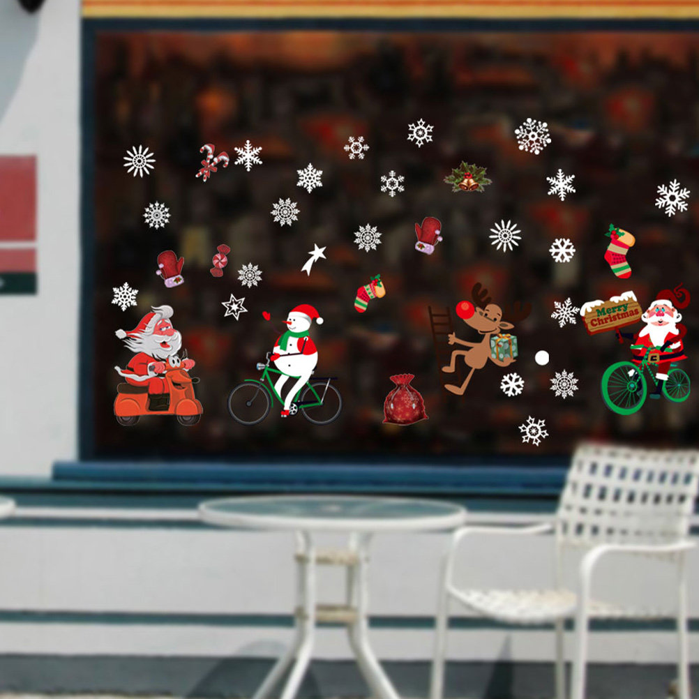 ウィンドウウィンターステッカーシーン ホリデーデコレーション - Snowflake Window Decal のレビューと価格