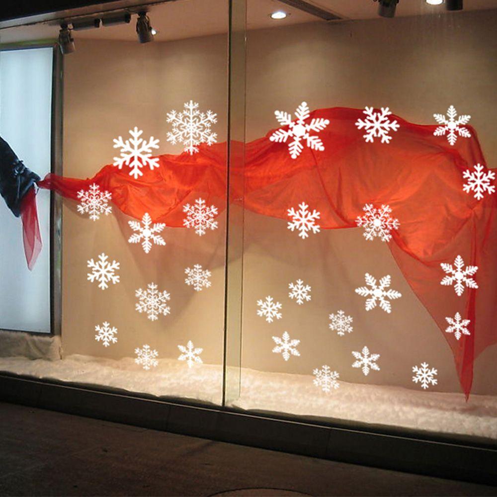 家の装飾のための雪片のステッカー、クリスマスのお祭り用品、壁 - Snowflake Window Decal のレビューと価格