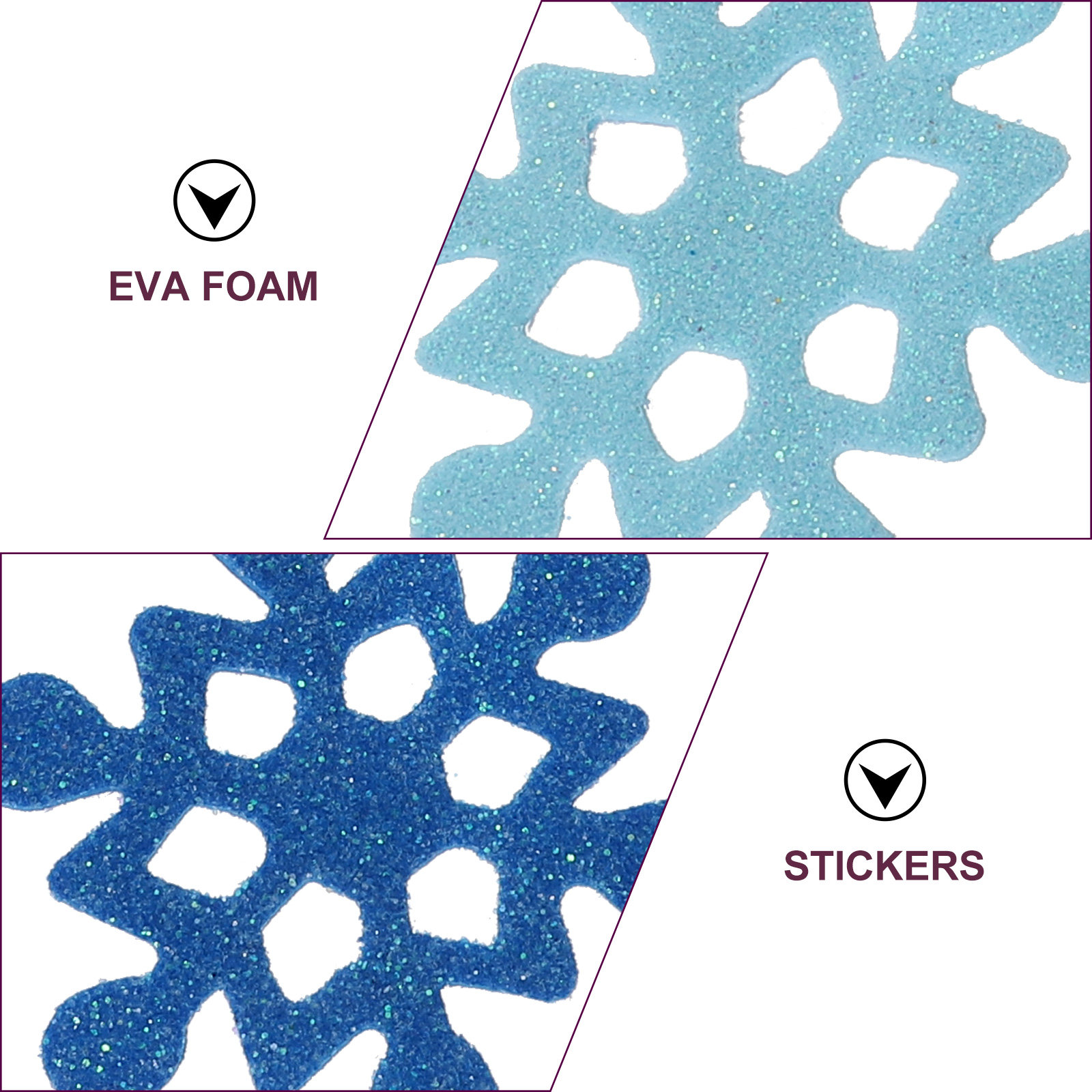 DIYフォームスノーフレークステッカー クリスマスウィンドウ - Snowflake Window Decal のレビューと価格