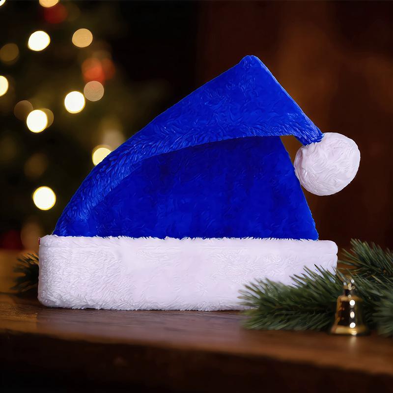 柔らかいぬいぐるみ製のクリスマスサンタ帽子、ふわふわの白いつ - Santa Hat Plush のレビューと価格