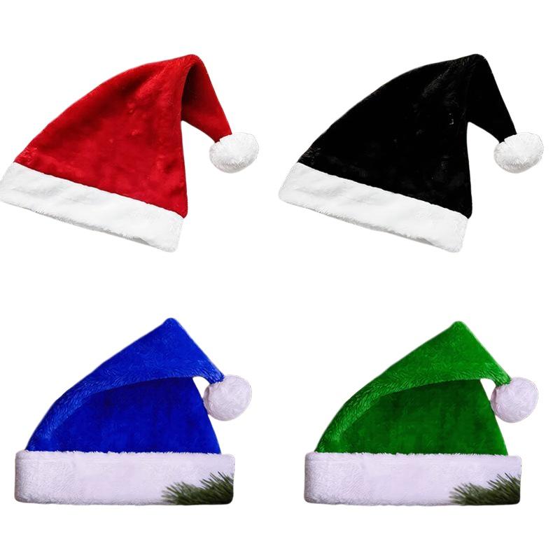 柔らかいぬいぐるみ製のクリスマスサンタ帽子、ふわふわの白いつ - Santa Hat Plush のレビューと価格