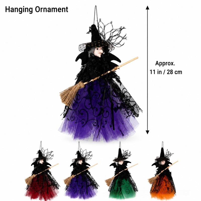 ハロウィン魔女人形飾り、ツリートッパー、星型卓上置物、不気味 - Star Tree Topper のレビューと価格