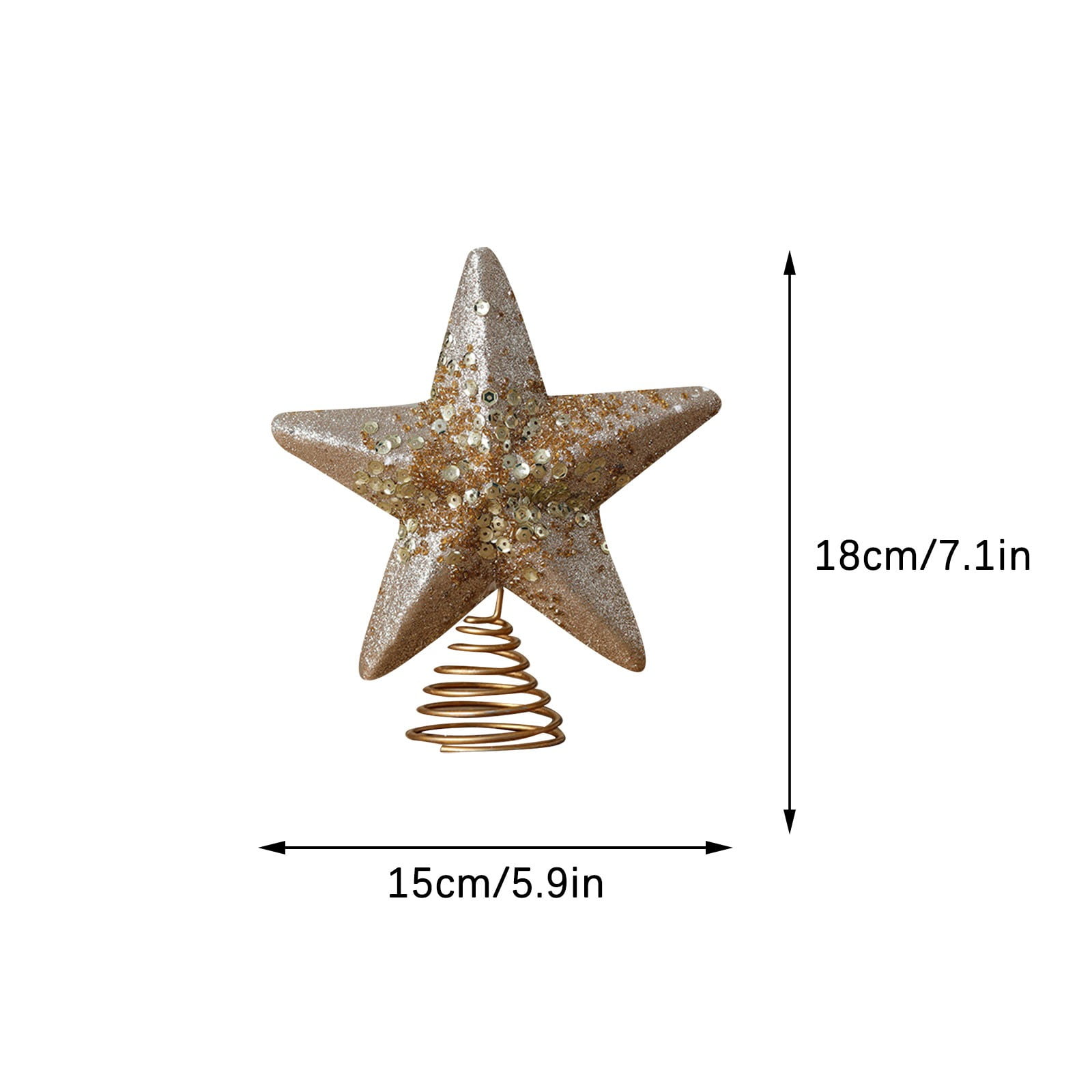 クリスマスツリーのトップスターデコレーション 光沢のあるユニ - Star Tree Topper のレビューと価格