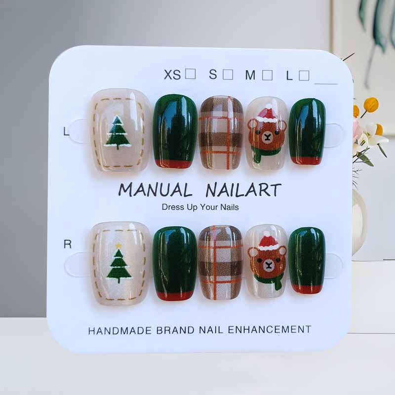 10枚入り クリスマス ハーフハンドメイド つけ爪 スウィー - Christmas Tree Artificial のレビューと価格