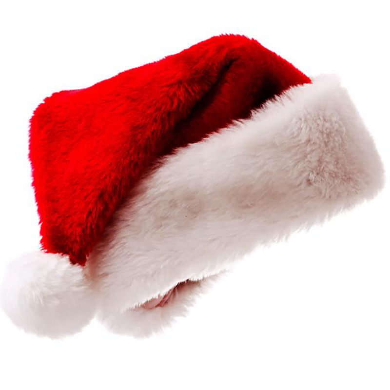 大人子供用ぬいぐるみクリスマスハット 厚手 暖かいサンタクロ - Santa Hat Plush のレビューと価格