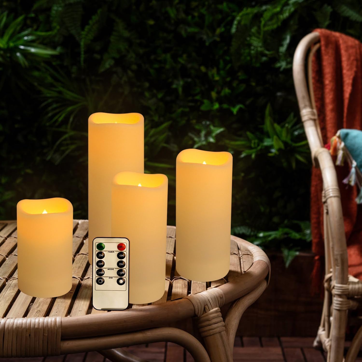 96個セットの防水屋外用無火キャンドル、LEDキャンドル（リ - Holiday Candle Set のレビューと価格